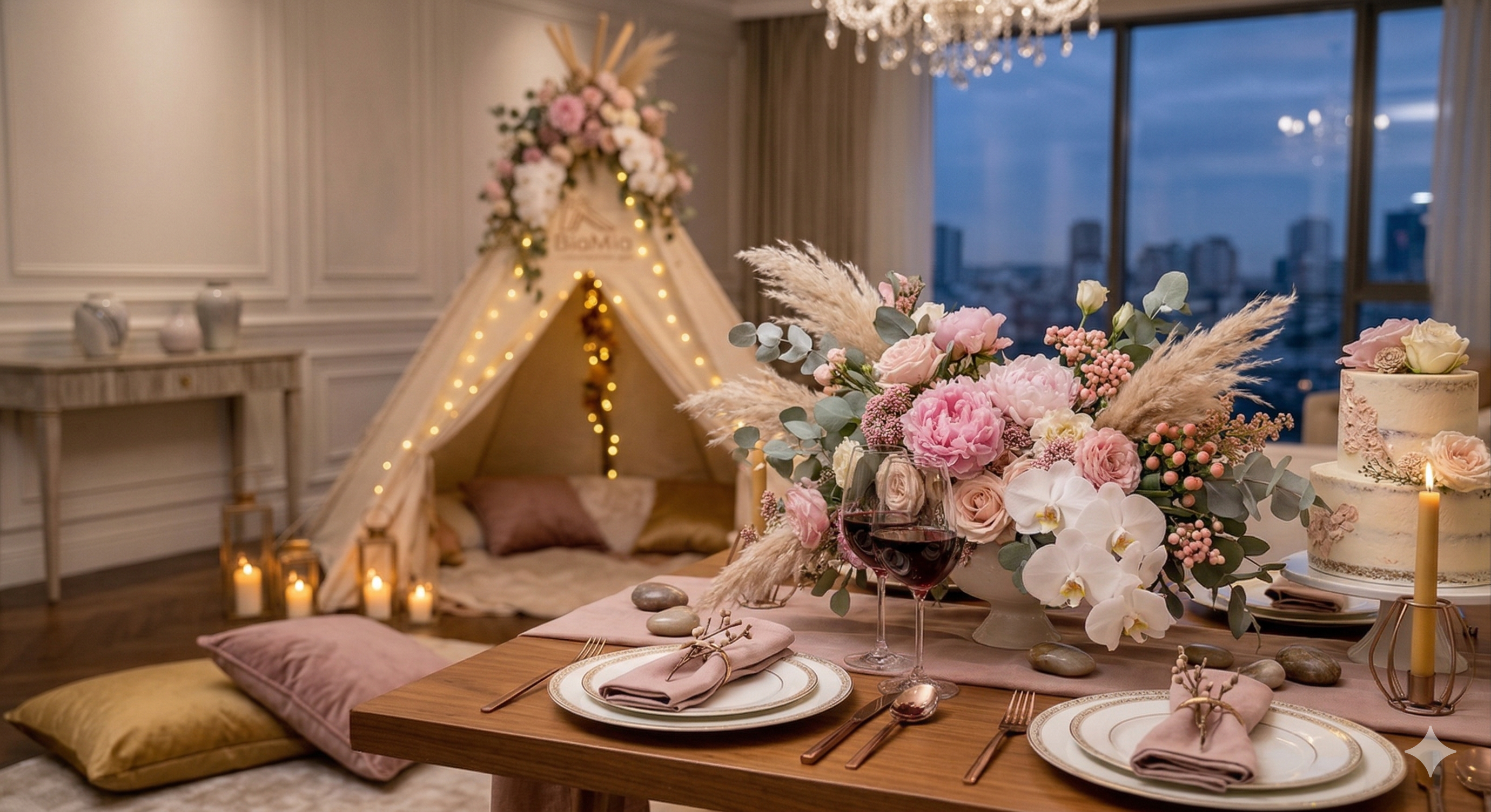 Montaje de styling floral de BiaMia