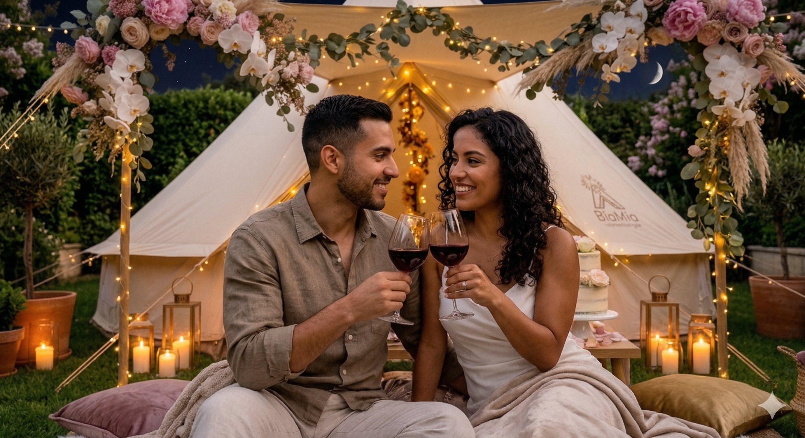 Montaje de teepees premium de BiaMia